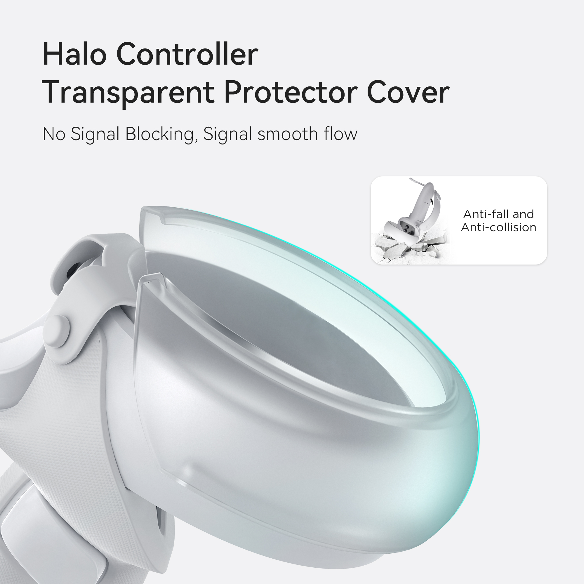 Halo Controller Transparent Protector Cover  No Signal Blocking, Signal smooth flow  Anti-fall and Anti-collision