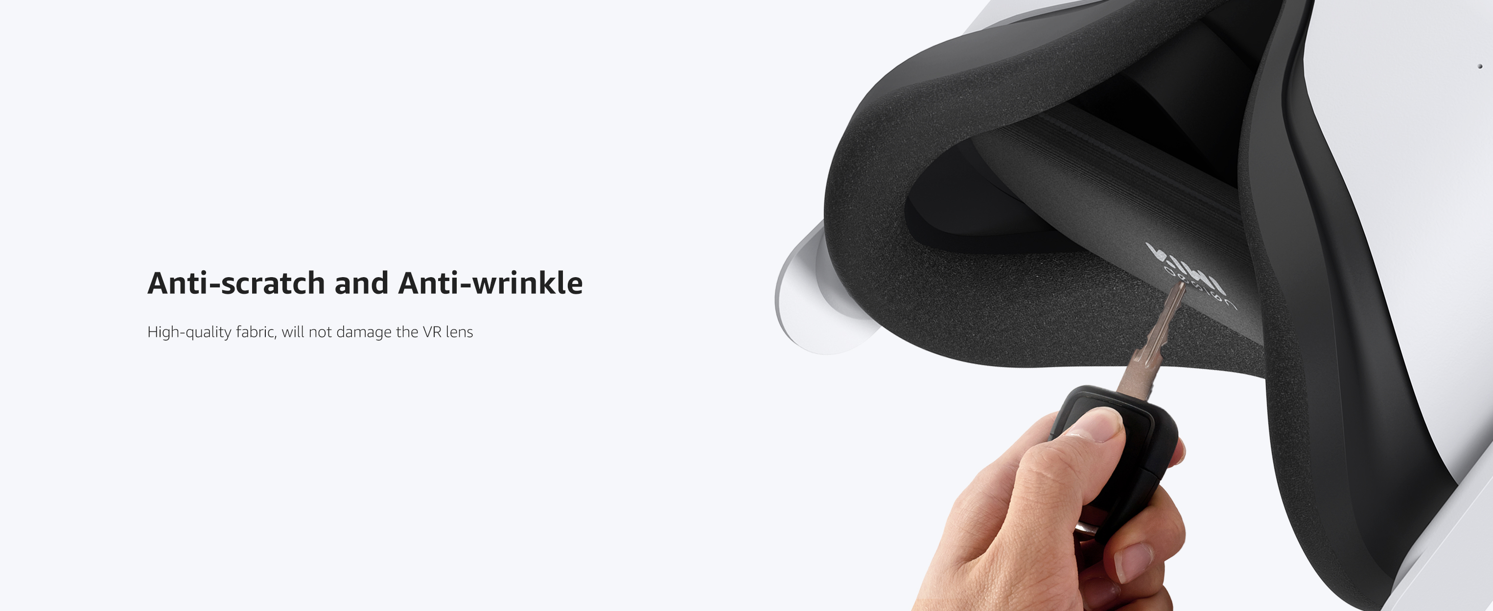 Anti-scratch and Anti-wrinkle  High-quality fabric, will not damage the VR lens